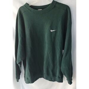 Nike Sweatshirt Men's XL Green Club Fleece Crewneck Pullover Sweater Training